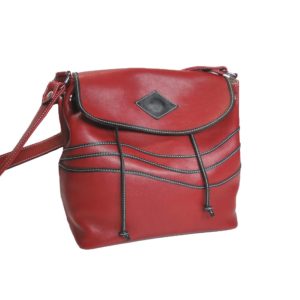 sac Coquelicot Sac Coquelicot en cuir rouge et noir