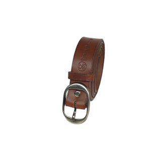 ceinture Safran chataigne boucle argent