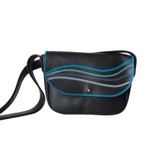 Sac Ilona en cuir noir Sac en cuir artisanal